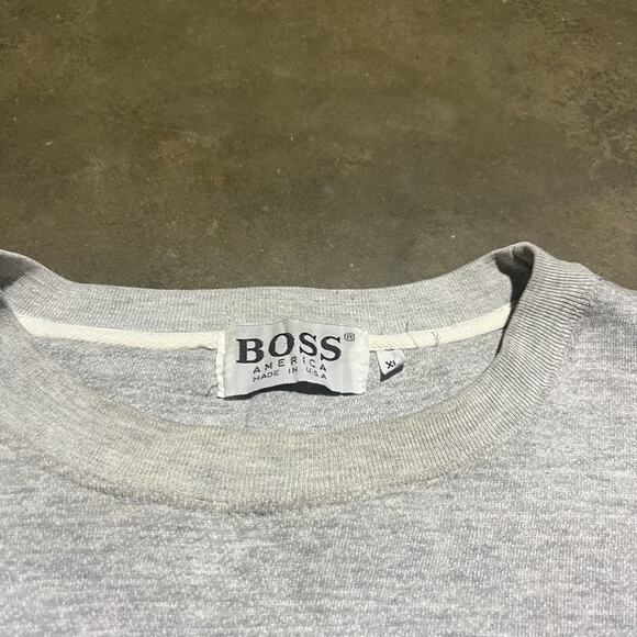 Vintage 90s Hugo Boss Grey Embroidered Sweatshirt - Picture 5 of 5